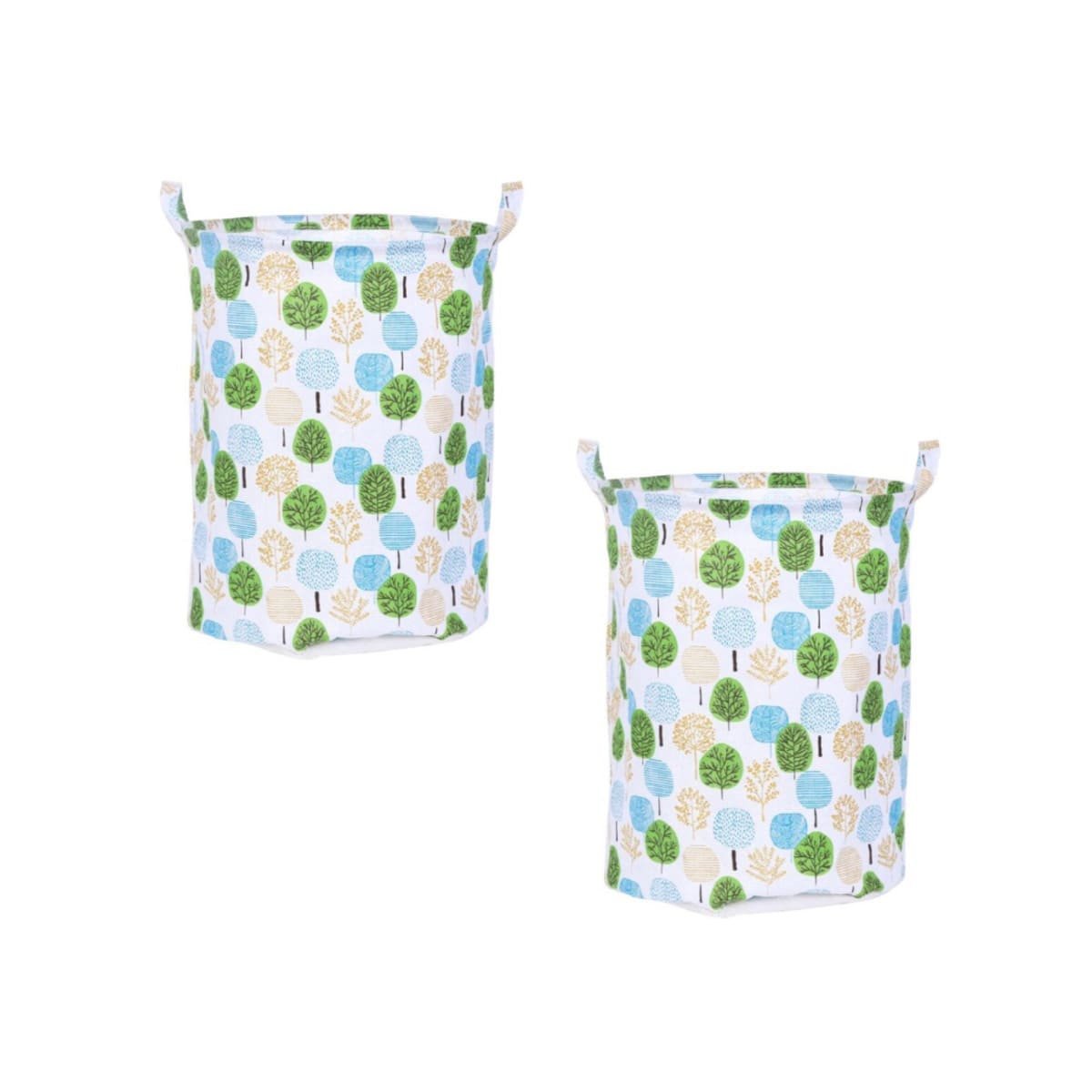 PACK2 CANASTA QUE PROTEGE PRENDAS DE POLVO CON ESTAMPADO DE ARBOLES 43X35CM Y+REGALO STICKER - 2
