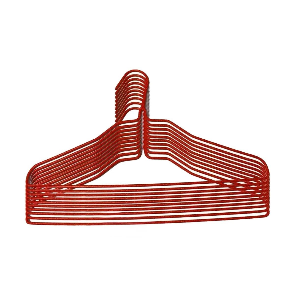GANCHO RESISTENTE PARA GUARDAR VESTIDOS INFANTILES 10 PIEZAS 29X19CM ROJO Y+REGALO STICKER - 1