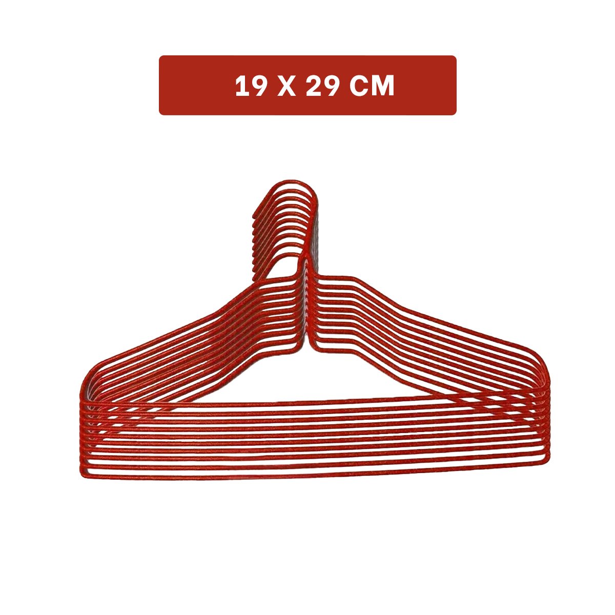 GANCHO RESISTENTE PARA GUARDAR VESTIDOS INFANTILES 10 PIEZAS 29X19CM ROJO Y+REGALO STICKER - 4