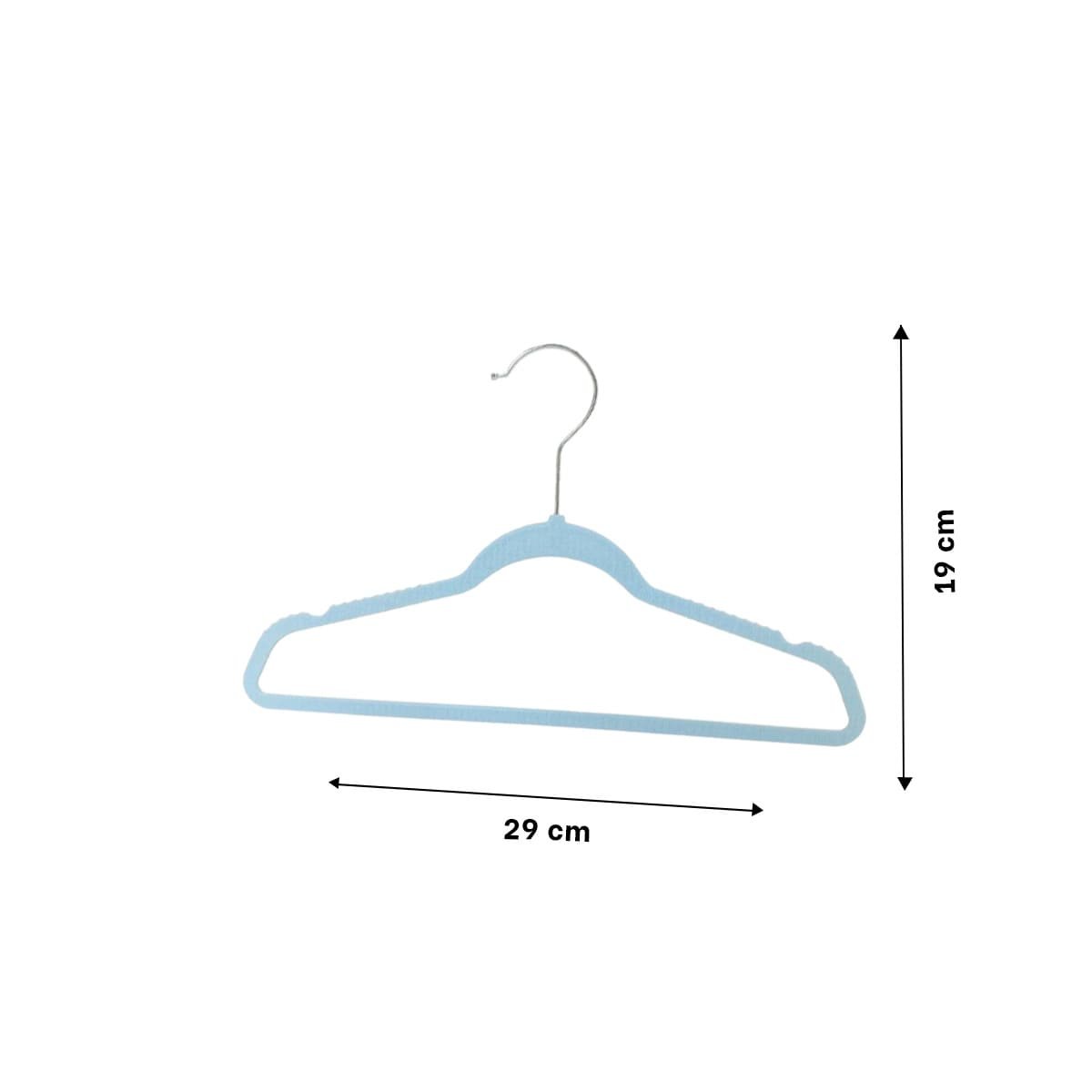 PACK12 PERCHA PARA CAMISAS Y CHAQUETAS INFANTILES 10 PIEZAS 29X19CM CELESTE - 4