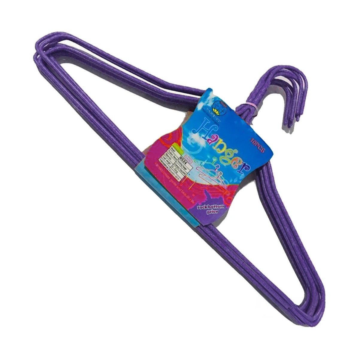 PACK12 SOPORTE COLGANTE PARA ORGANIZAR ROPA INFANTIL 10 PIEZAS 29X19CM MORADO Y+REGALO STICKER - 2