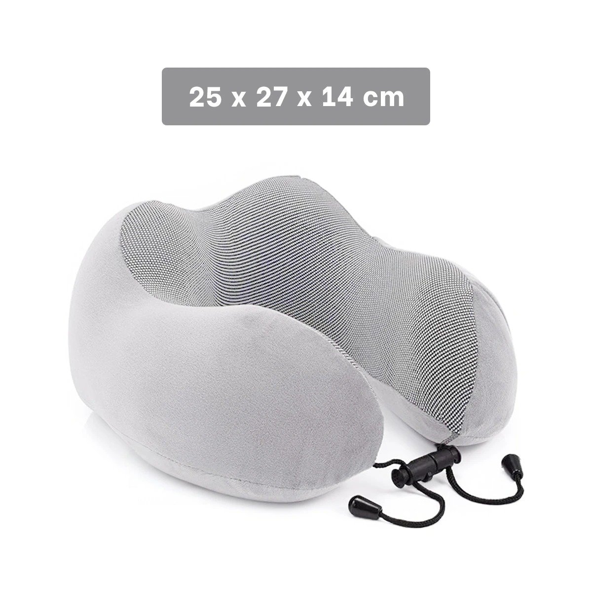 PACK12 DESCANSADOR ERGONOMICO PARA VIAJAR TERCIOPELO PLOMO CON ESPUMA INTERNA Y+REGALO STICKER - 4