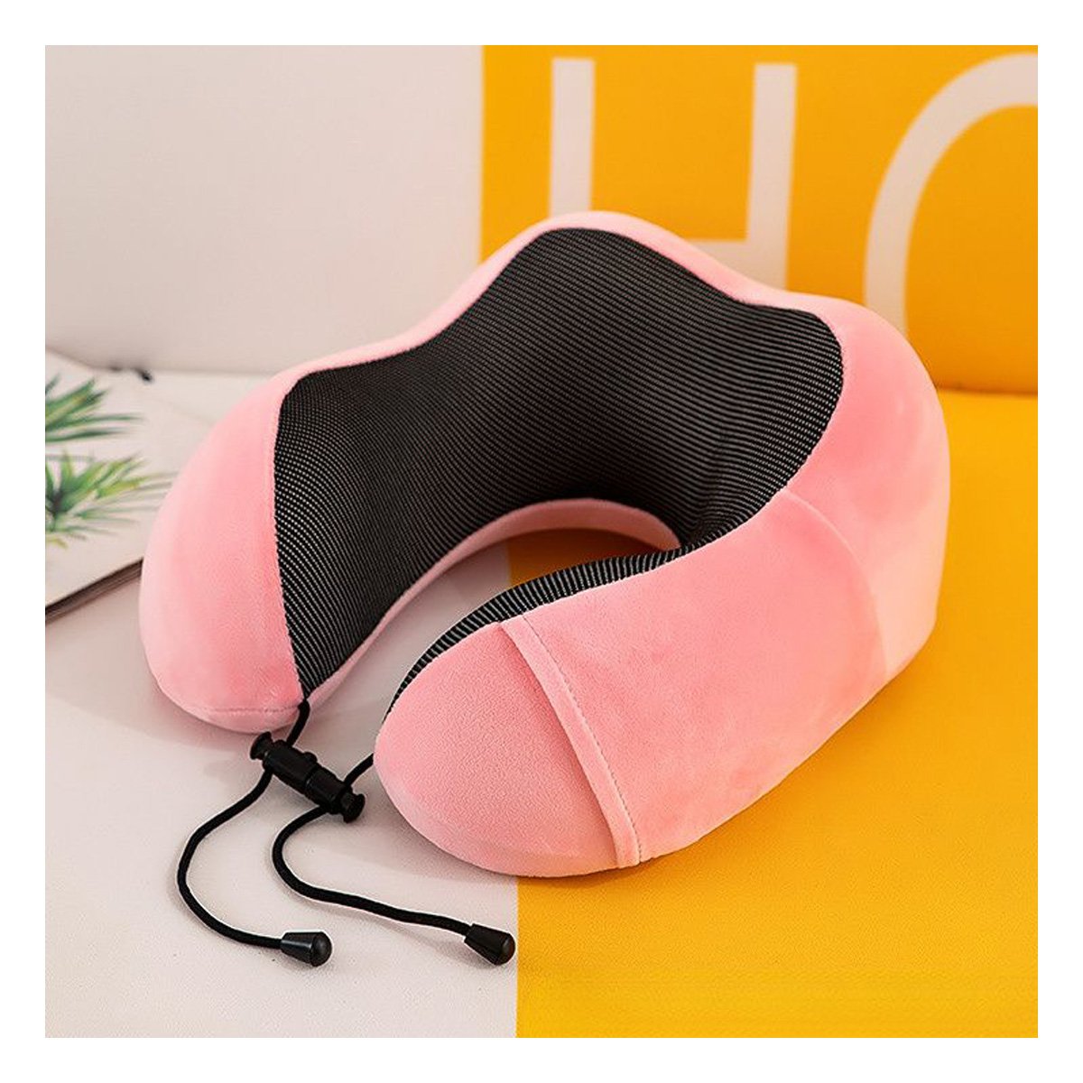 PACK12 DESCANSADOR DE CUELLO EN TERCIOPELO ROSADO CON ESPUMA VISCOELASTICA Y+PAPEL REGALO - 3