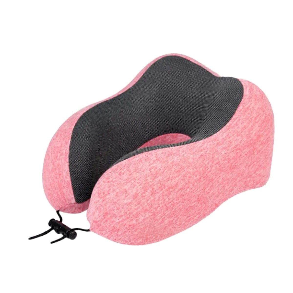 ALMOHADA DE VIAJE PARA CUELLO EN TERCIOPELO ROSADO CON ESPUMA VISCOELASTICA Y+REGALO STICKER - 1