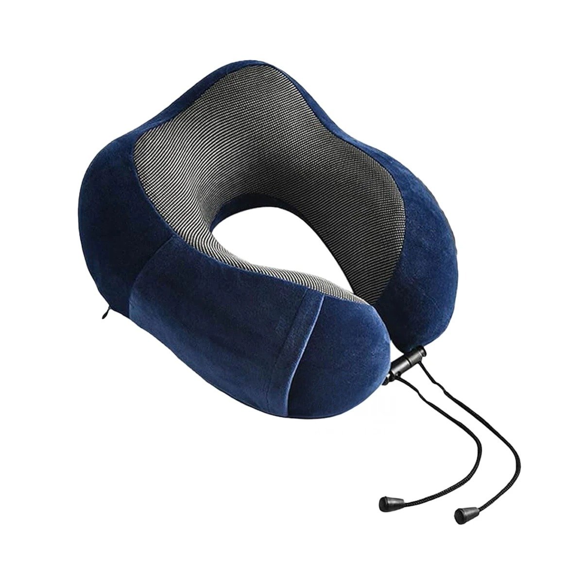 PACK6 DESCANSADOR DE CUELLO PARA VIAJAR EN TERCIOPELO AZUL Y+REGALO STICKER - 2