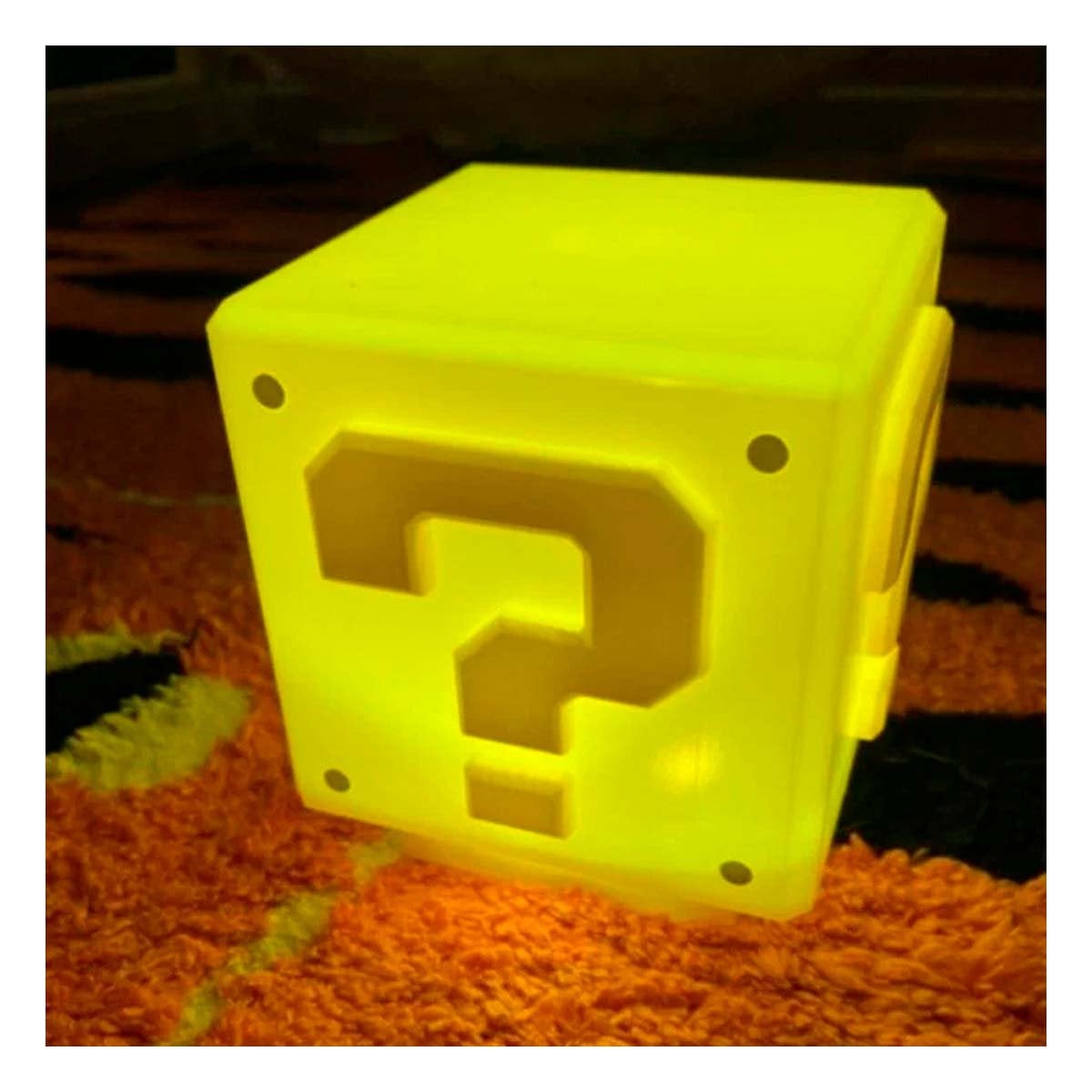 PACK12 CUBO ILUMINADO AMARILLO CON SONIDO LED ESTILO PERSONAJE DE VIDEOJUEGO Y+PAPEL REGALO - 3