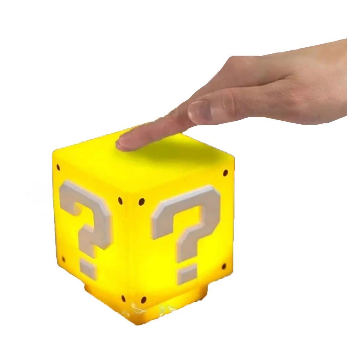 PACK4 LUZ LED CON SONIDO ILUMINADO CUBO AMARILLO TEMATICA VIDEOJUEGO Y+PAPEL REGALO - 3