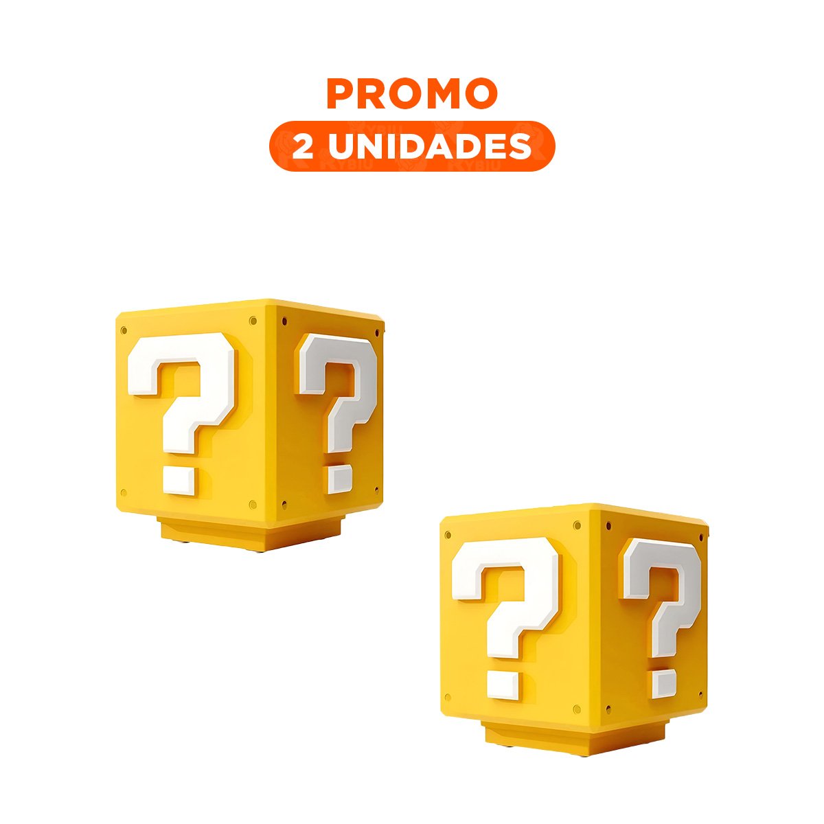PACK2 LUZ LED CON SONIDO DECORATIVA GAMER EN FORMA DE CUBO AMARILLO Y+REGALO STICKER - 1