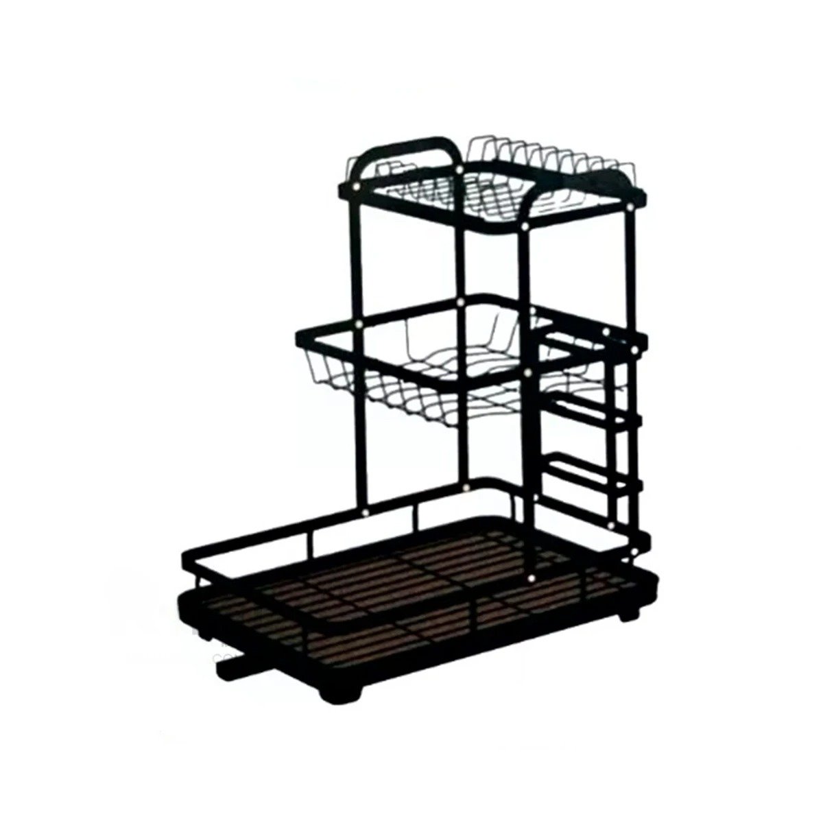 PACK2 SOPORTE NEGRO CON ESTRUCTURA FUNCIONAL Y SISTEMA DE DRENAJE Y+REGALO STICKER - 2