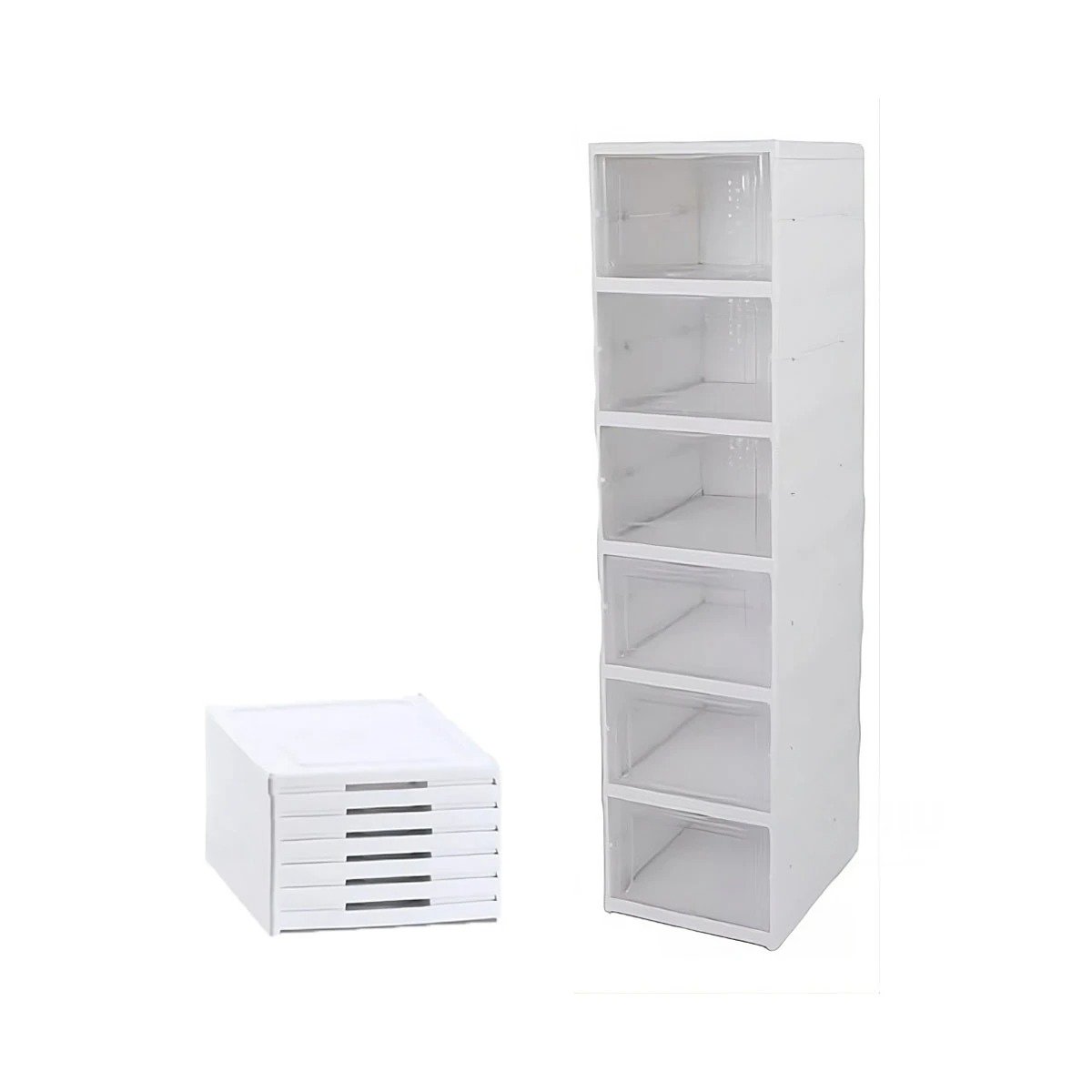 PACK2 ORGANIZADOR PLEGABLE DOMESTICO PARA CALZADO EN COLOR BLANCO Y+REGALO STICKER - 2