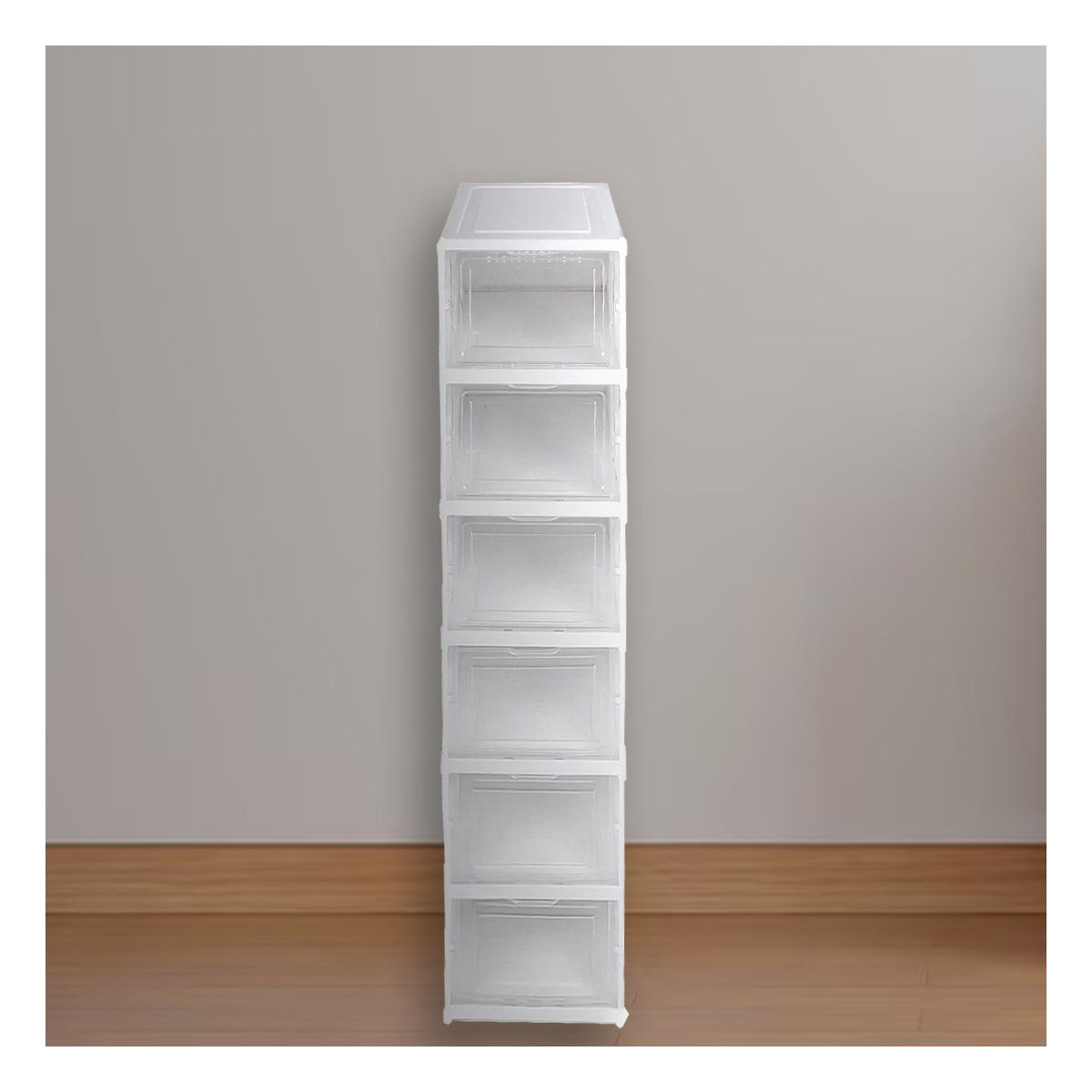 ZAPATERA PLEGABLE DE 6 NIVELES CON TAPA ORGANIZADORA DE ALMACENAMIENTO BLANCO - 1