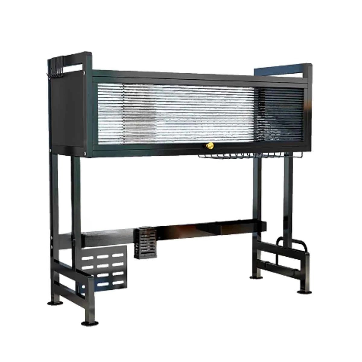 ESCURRIDOR NEGRO DE COCINA CON GABINETE SUPERIOR Y ZONA DE LAVADERO Y+POST IT - 5