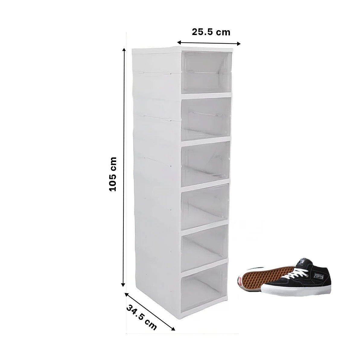 ZAPATERA PLEGABLE BLANCA DE 6 NIVELES CON SISTEMA ORGANIZADOR Y+LIGAS REGALO - 4