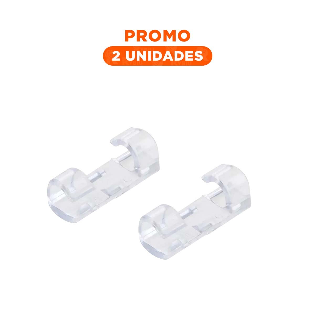 PACK2 SUJETADORES DE CABLES CON SET TRANSPARENTE PARA OFICINA 16 PIEZAS Y+REGALO STICKER - 1