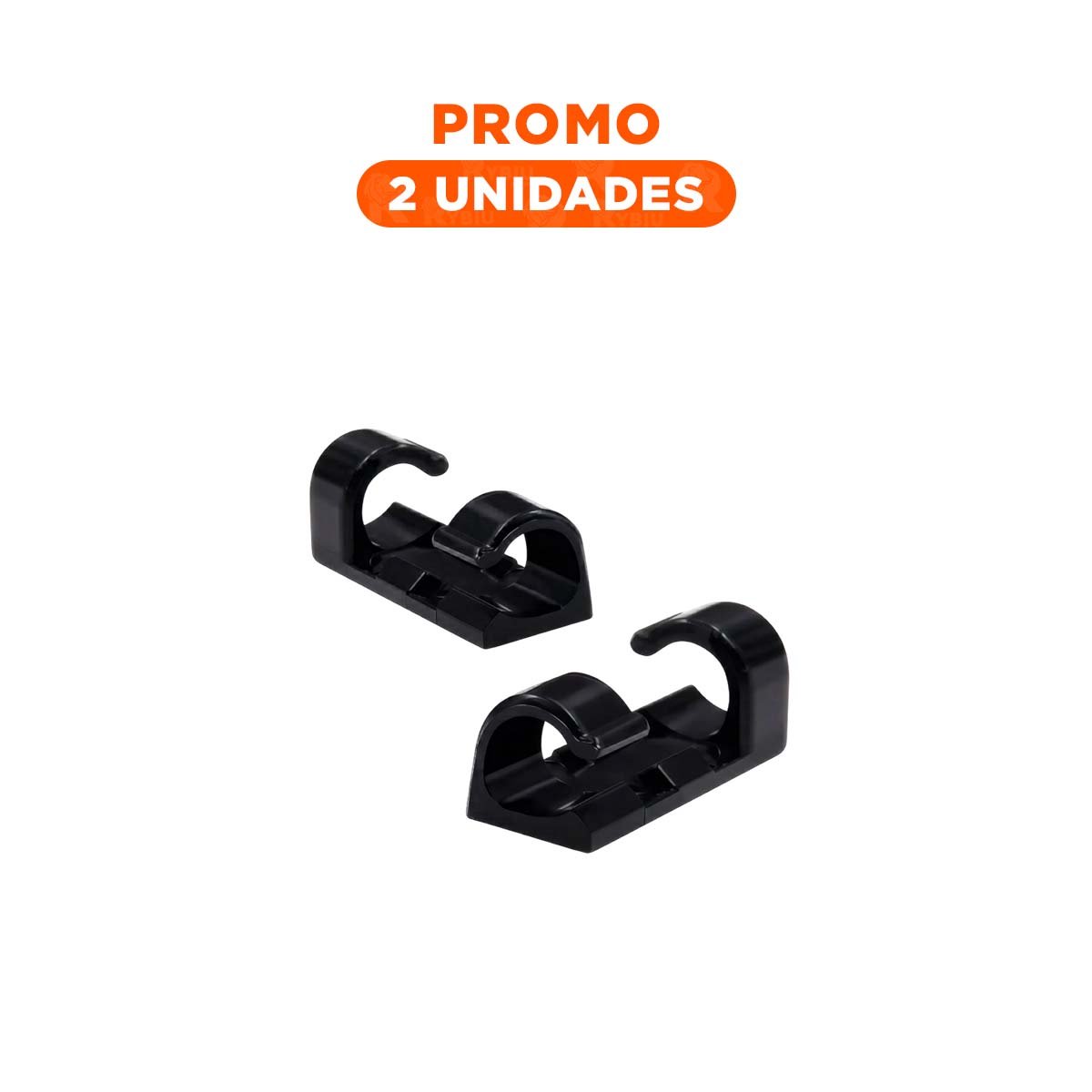PACK2 SUJETADORES DE CABLES CON SET COLOR NEGRO PARA OFICINA 16 PIEZAS Y+REGALO STICKER - 1