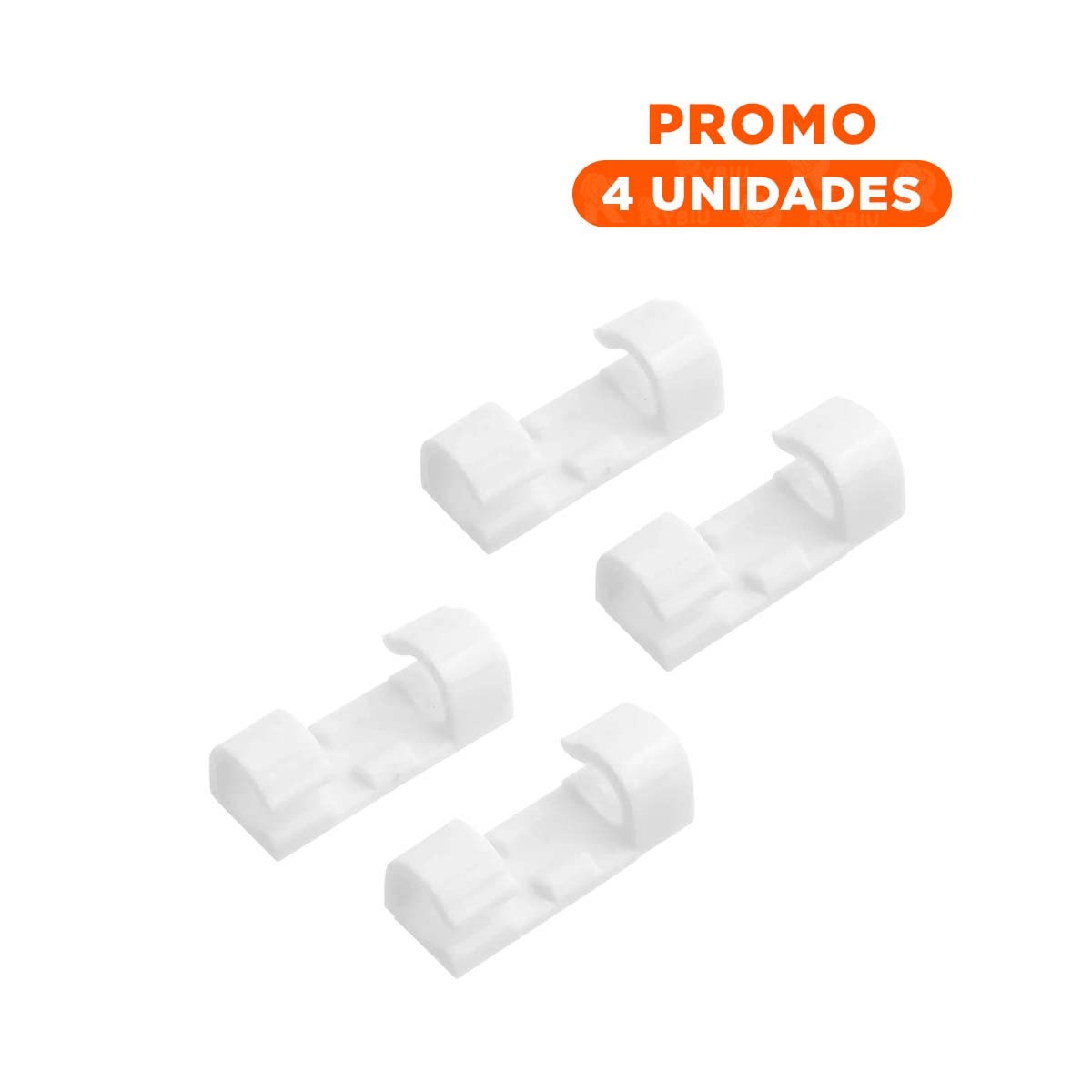 PACK4 SUJETADORES PARA CABLES CON ACABADO LIMPIO COLOR BLANCO SET DE 16 PIEZAS - 1
