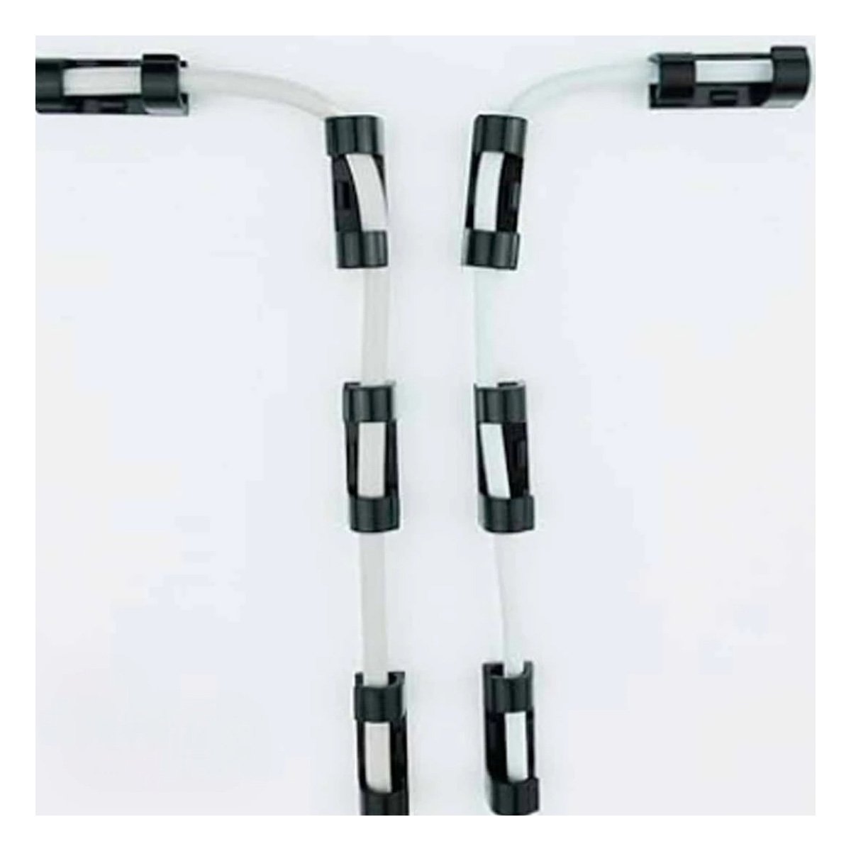 PACK12 SOPORTES PARA GESTION DE CABLES CON SET COLOR NEGRO DE 16 PIEZAS - 3