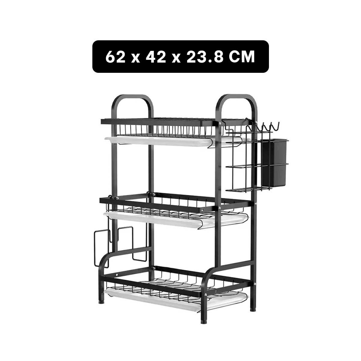 PACK4 ORGANIZADOR DE COCINA CON SOPORTE PARA TABLA NEGRO Y+PAPEL REGALO - 4