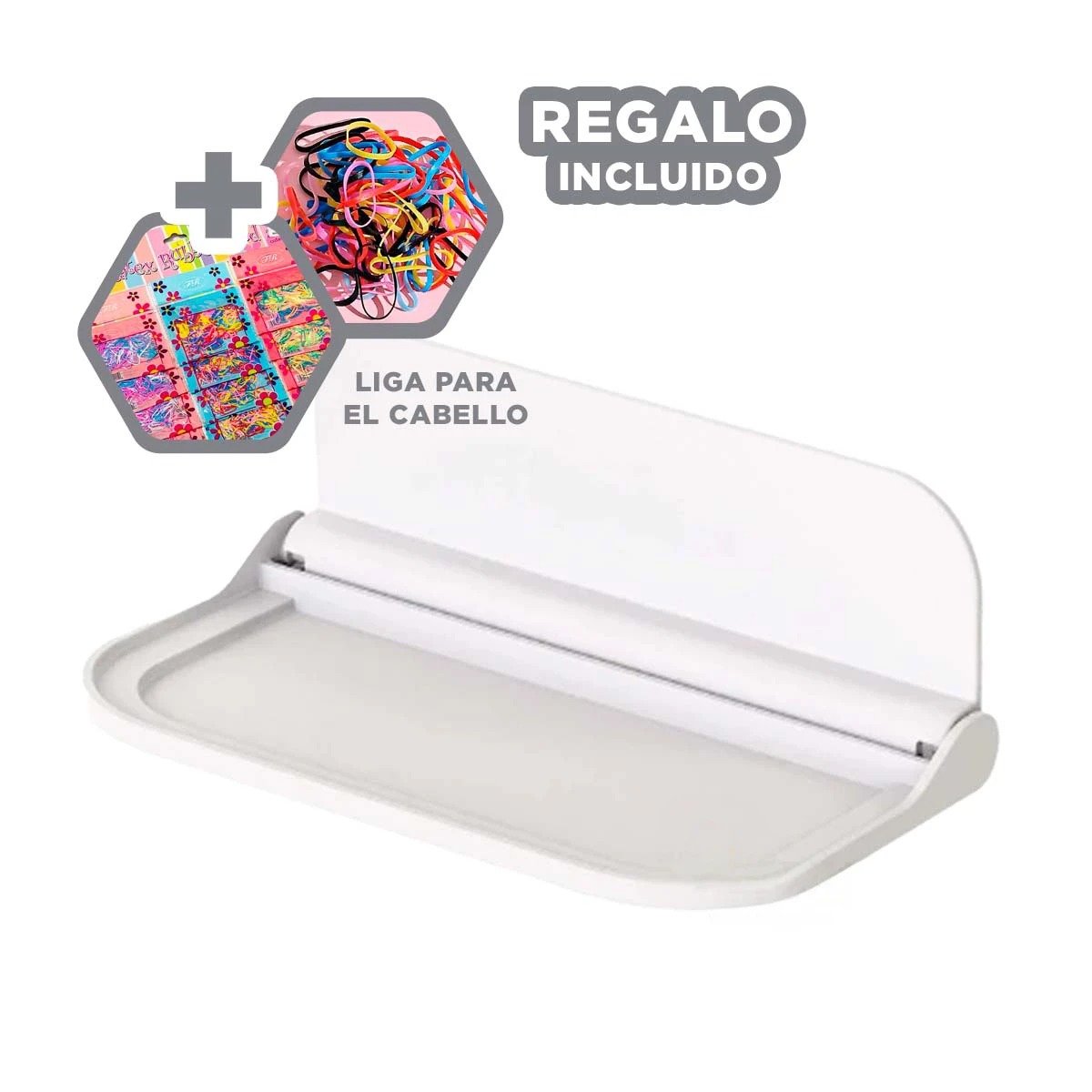 REPISA FLOTANTE PARA PARED CON SISTEMA PLEGABLE Y ACABADO BLANCO Y+LIGAS REGALO - 2
