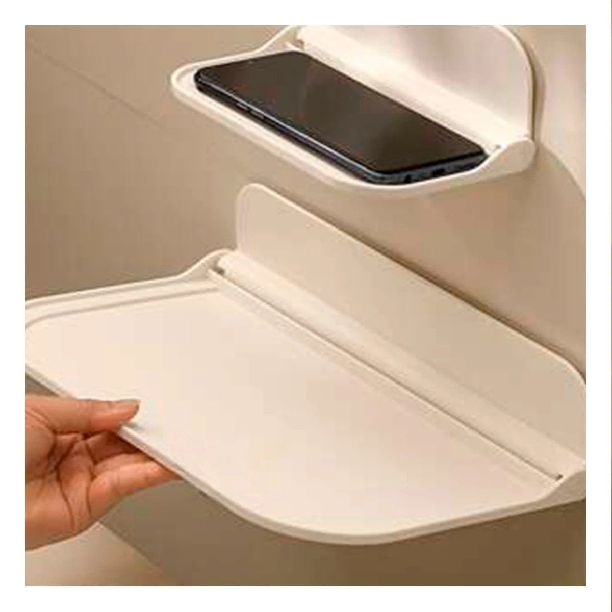 PACK4 MODULO FLOTANTE PLEGABLE BLANCO PARA PARED DE ALMACENAMIENTO Y+REGALO STICKER - 3