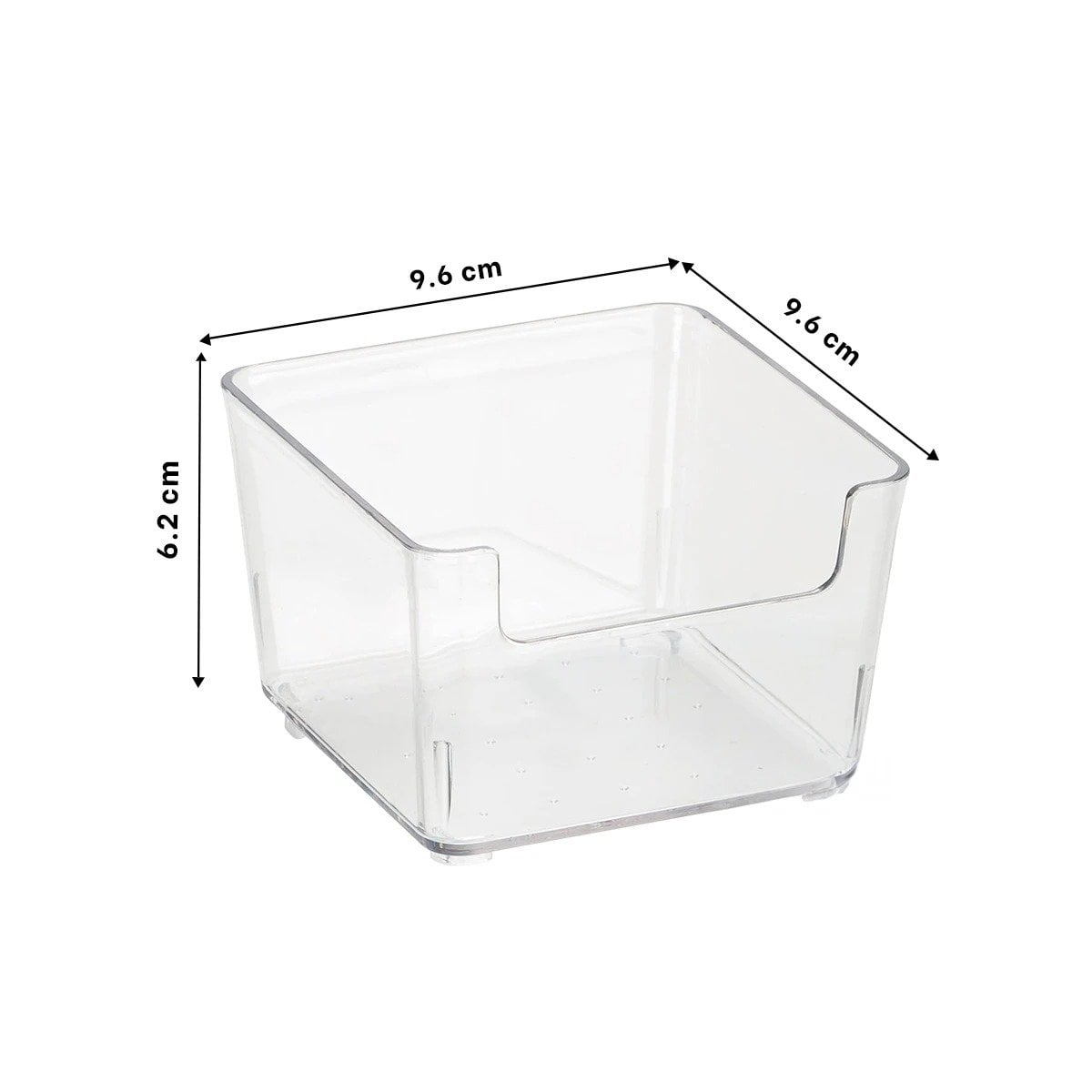 RECIPIENTE ACRILICO TRANSPARENTE CUADRADO PARA ESCRITORIO Y HOGAR DE USO DIARIO Y+LIGAS REGALO - 4