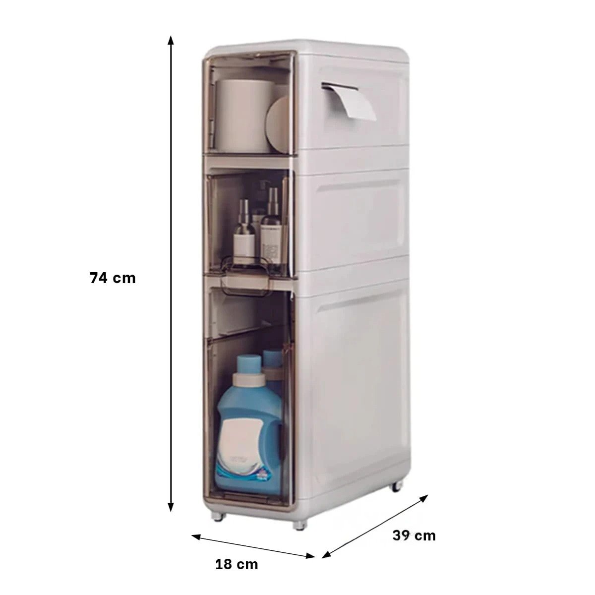 PACK2 GABINETE DE USO DOMESTICO BLANCO CON 3 NIVELES Y PUERTAS Y+REGALO STICKER - 4