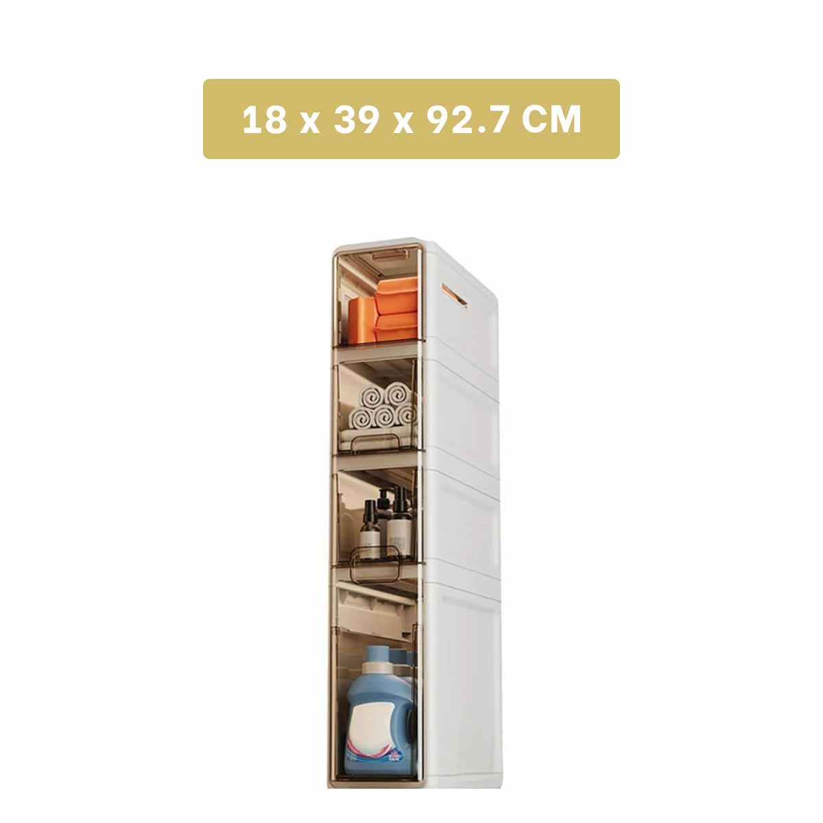 ORGANIZADOR DE ALMACENAMIENTO 4 NIVELES CON PUERTAS Y RUEDAS BLANCO Y+POST IT - 4