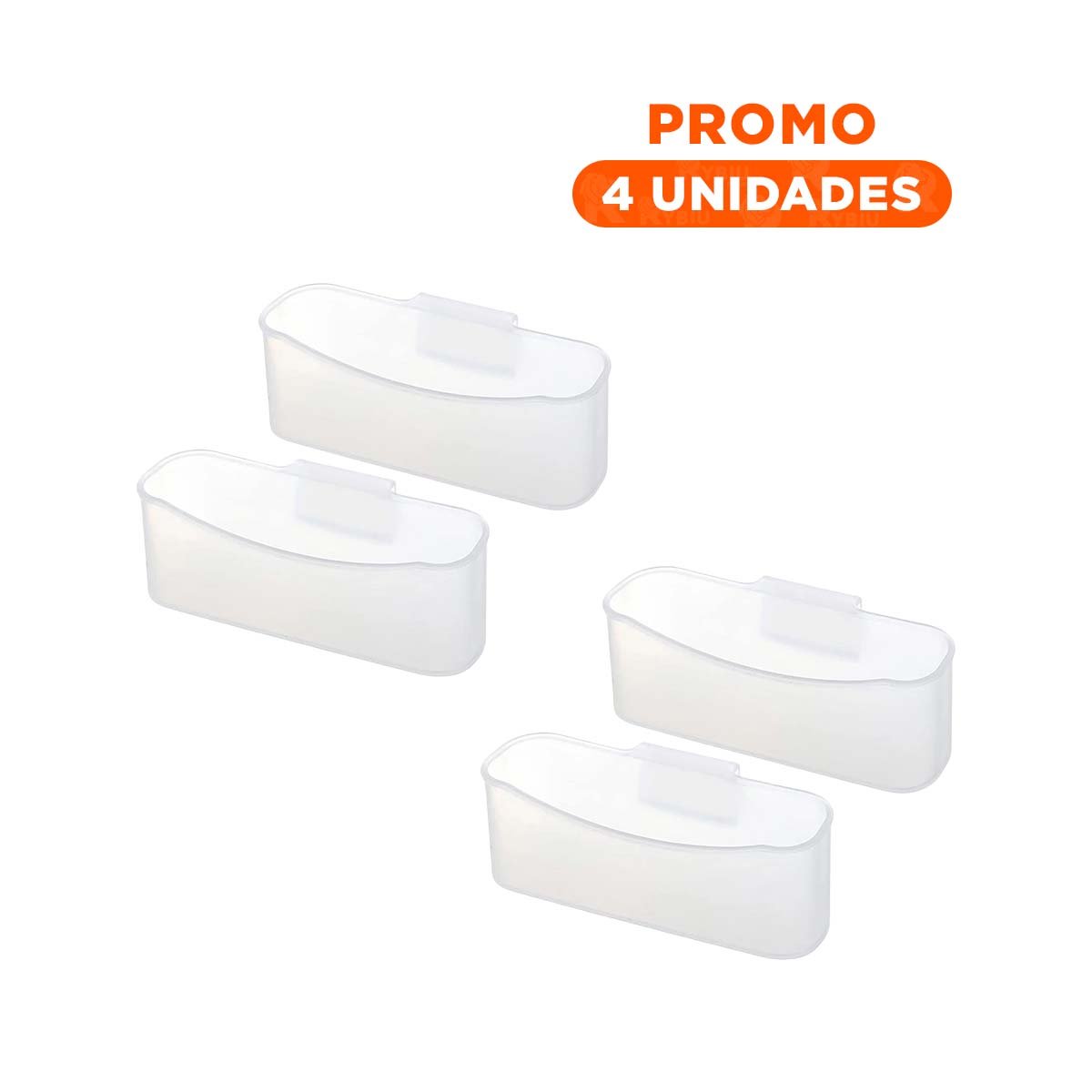 PACK4 CONTENEDOR TRANSPARENTE PARA ORDEN VISUAL EN ESCRITORIO Y REFRIGERADORA SET DE 4 - 1