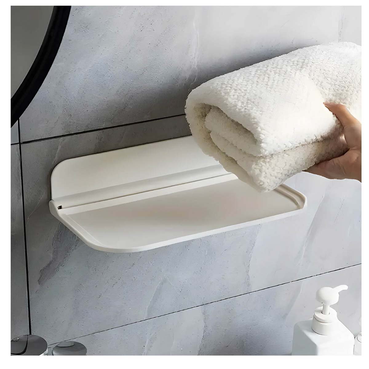 PACK2 ESTANTE PARA PARED FLOTANTE CON SISTEMA PLEGABLE BLANCO Y+PAPEL REGALO - 2