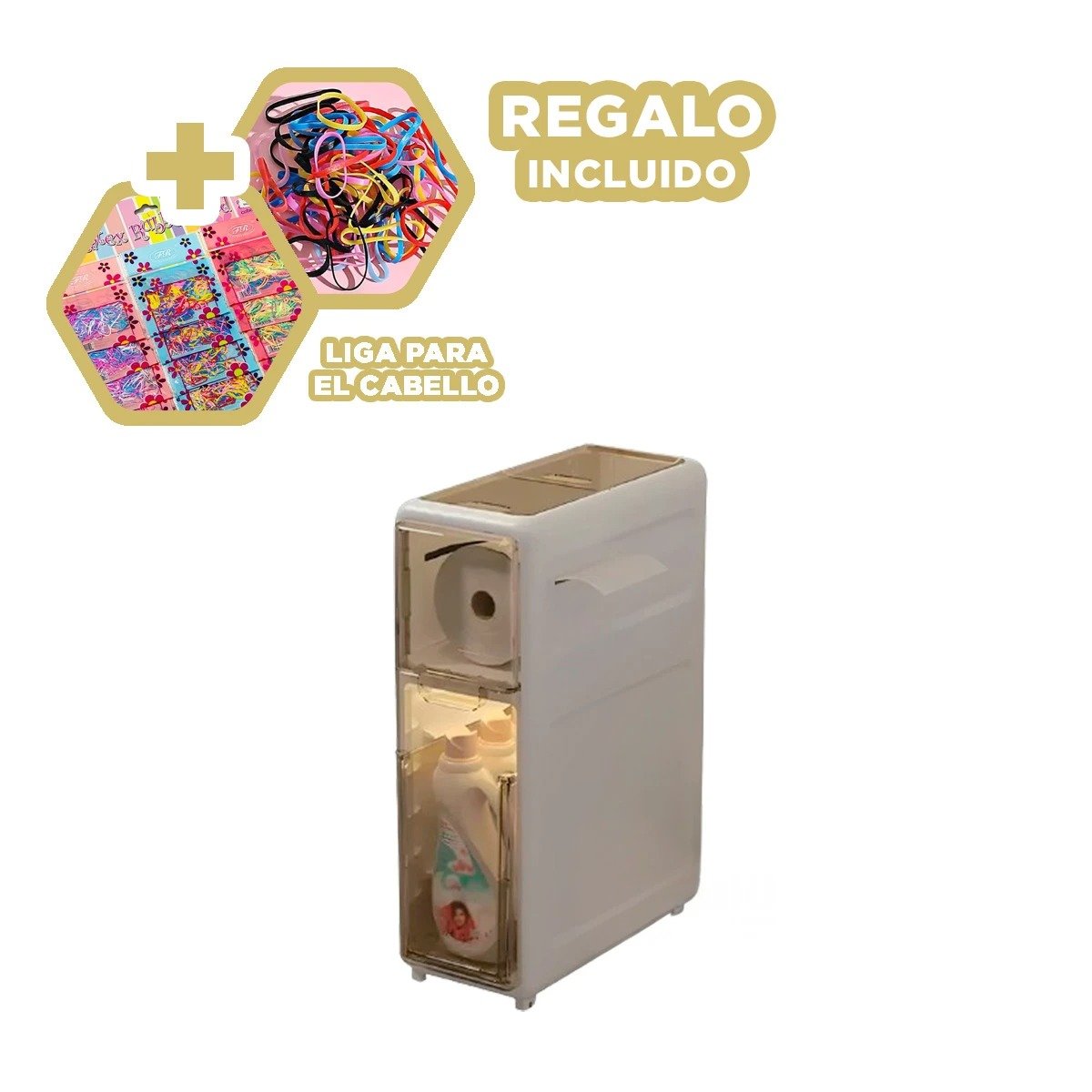 CLOSET ORGANIZADOR BEIGE DE DOS NIVELES CON PUERTAS PARA USO DOMESTICO Y+LIGAS REGALO - 2