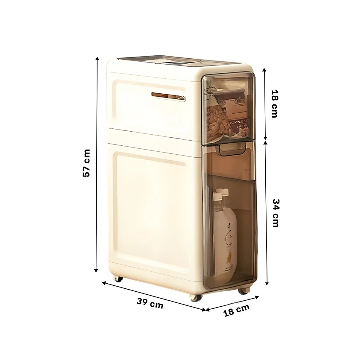 CLOSET ORGANIZADOR BEIGE DE DOS NIVELES CON PUERTAS PARA USO DOMESTICO Y+LIGAS REGALO - 4