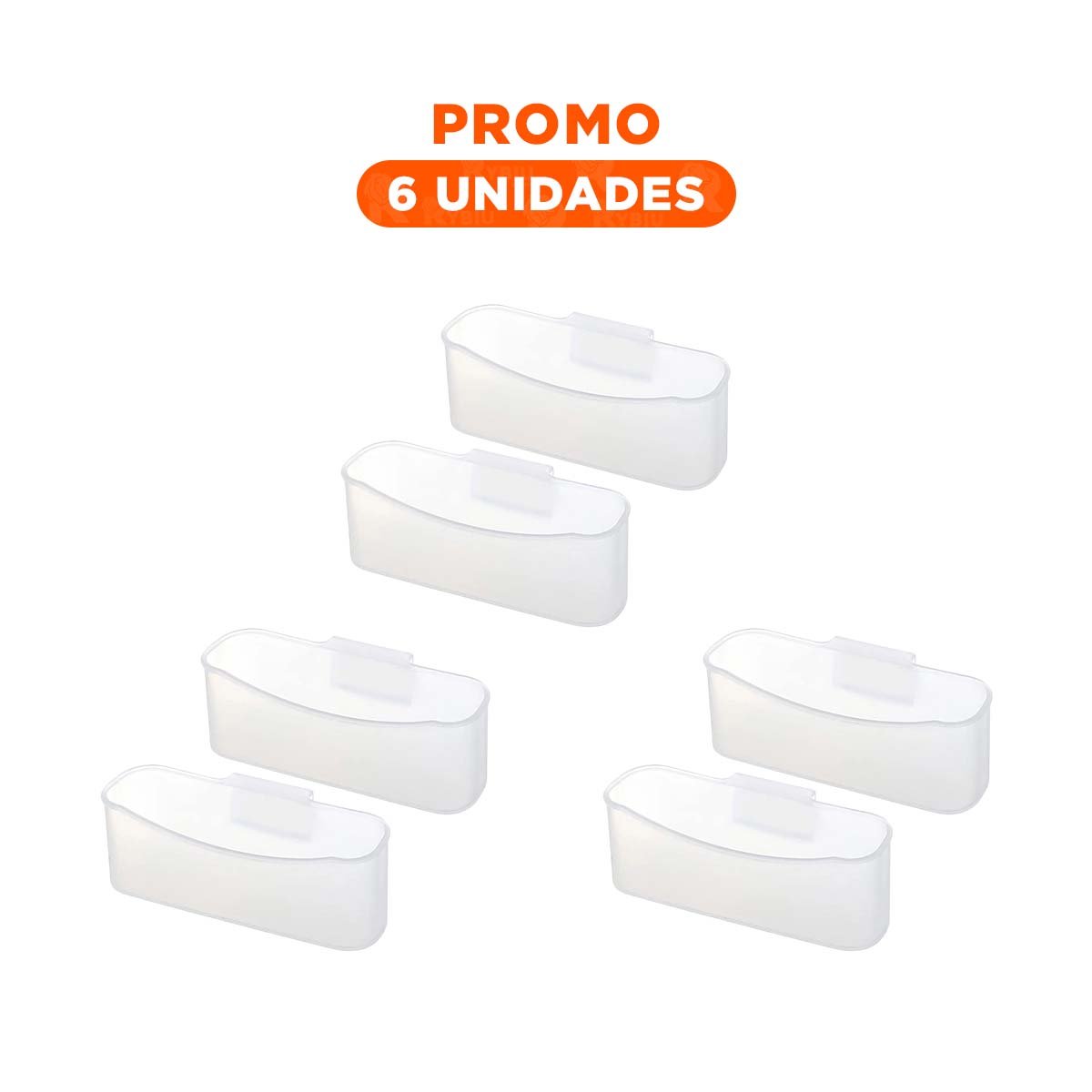 PACK6 RECIPIENTE TRANSPARENTE DE ORGANIZACION PARA ESCRITORIO SET DE 4 Y+REGALO STICKER - 1