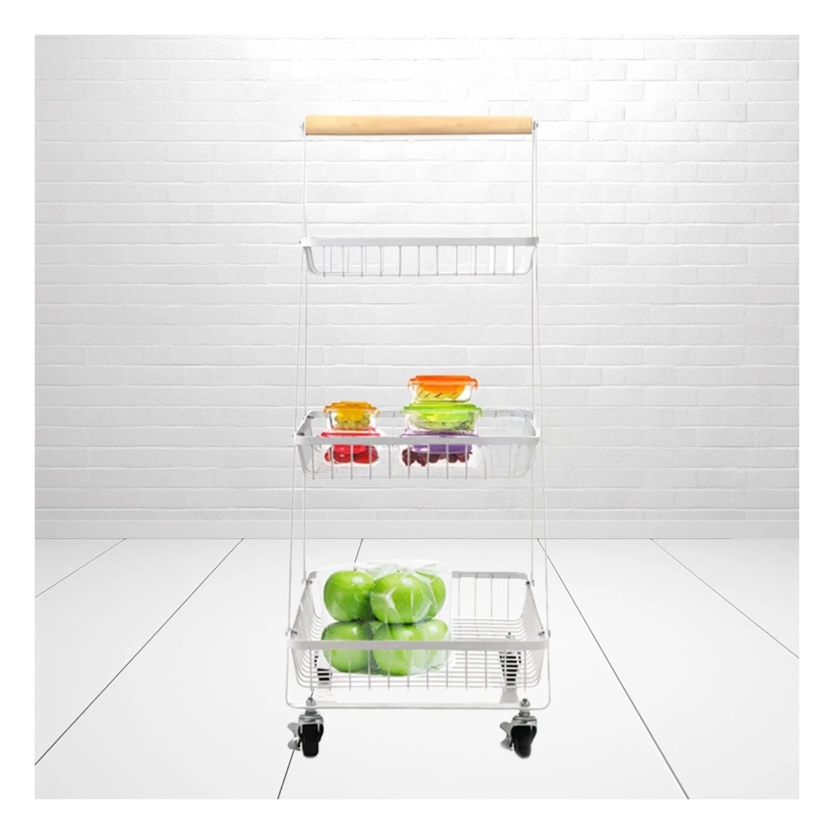 PACK2 ORGANIZADOR TRIANGULAR MOVIL CON 3 NIVELES EN COLOR BLANCO Y+PAPEL REGALO - 2