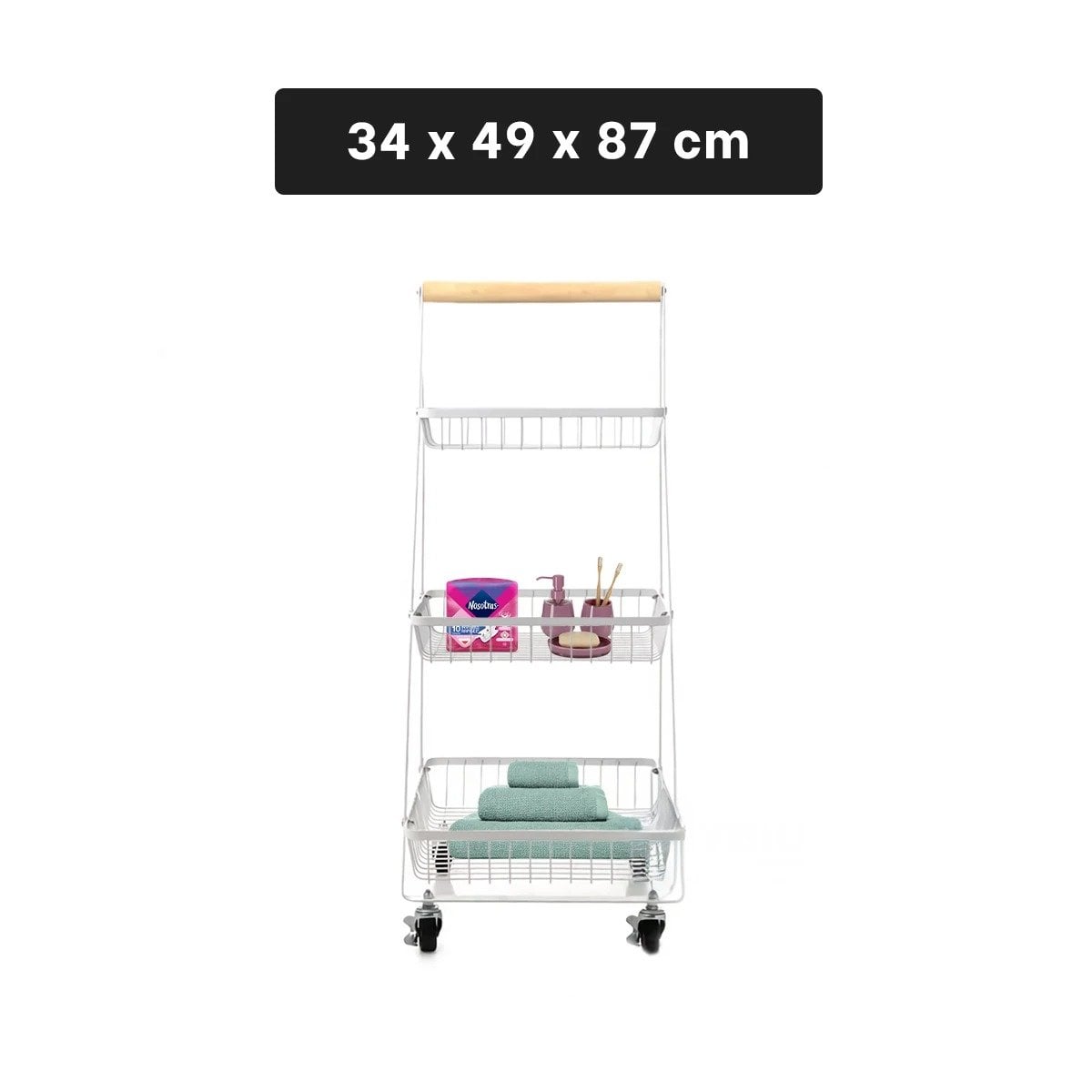 PACK2 ORGANIZADOR TRIANGULAR MOVIL CON 3 NIVELES EN COLOR BLANCO Y+PAPEL REGALO - 4