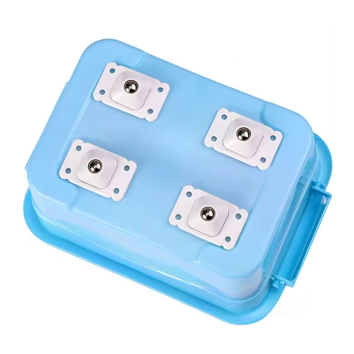 PACK2 PAQUETE MINI RUEDAS GIRATORIAS 4 PIEZAS EN BLANCO PORTATILES PRACTICAS Y+REGALO STICKER - 2