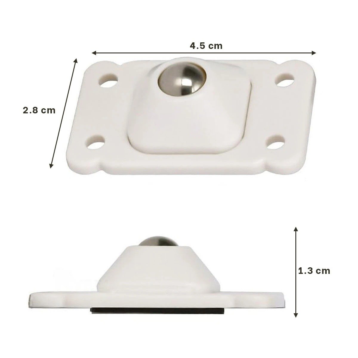 COLECCION 4 RUEDAS PORTATILES GIRATORIAS MINI BLANCO DURADERAS PARA MUEBLES Y+LIGAS REGALO - 4
