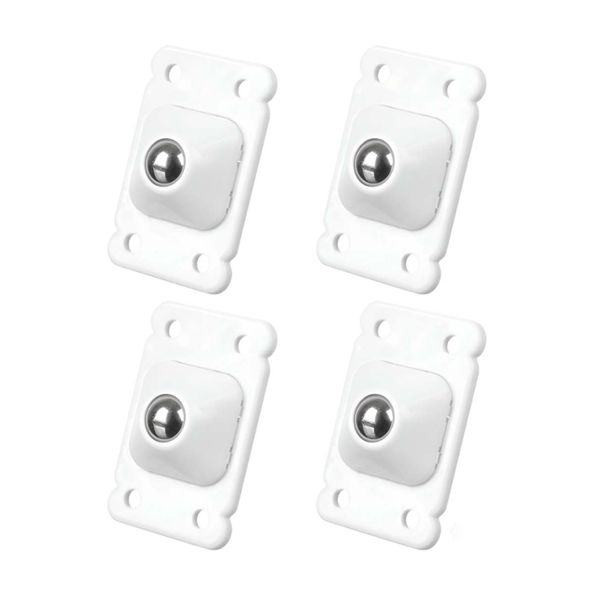 COLECCION 4 RUEDAS PORTATILES GIRATORIAS MINI BLANCO DURADERAS PARA MUEBLES Y+LIGAS REGALO - 5