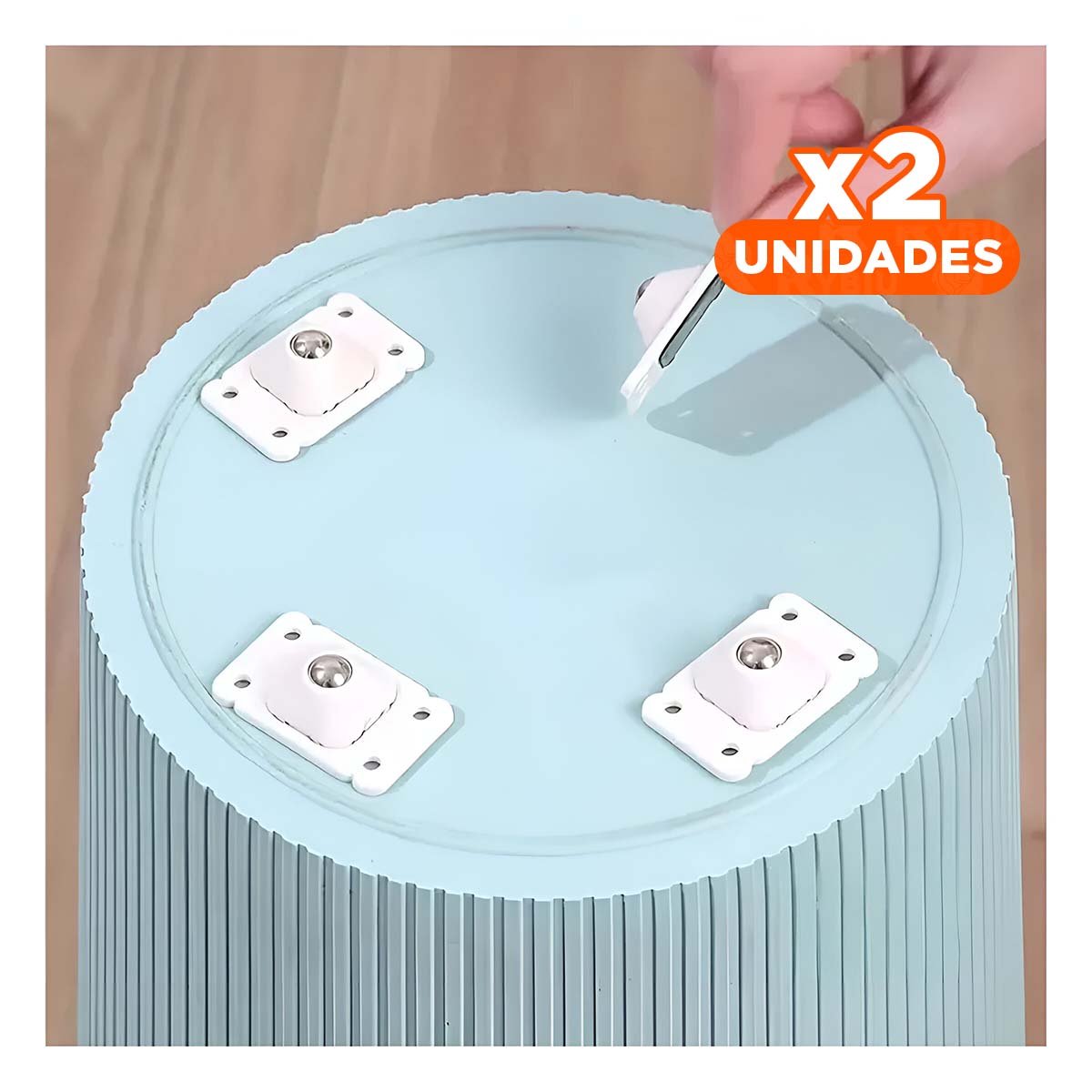 PACK2 MINI RUEDAS PORTATILES GIRATORIAS BLANCO RESISTENTE PARA DESPLAZAMIENTO Y+PAPEL REGALO - 1