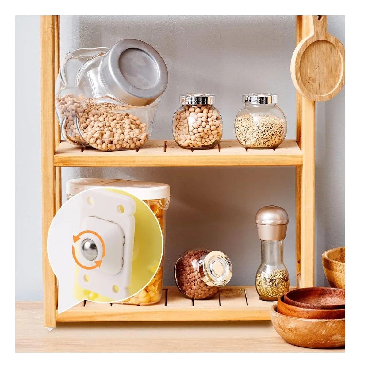 PACK6 SET 4 MINI RUEDAS PORTATILES EN BLANCO GIRATORIAS MULTIUSO PARA MUEBLES Y+REGALO STICKER - 3