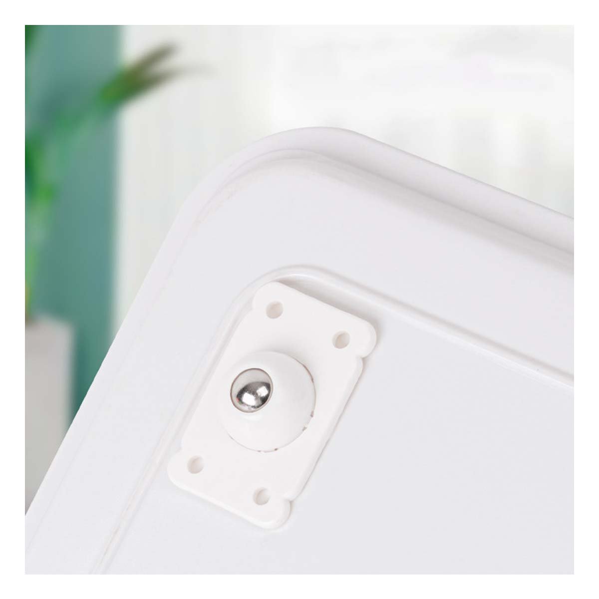 PACK6 SET 4 MINI RUEDAS PORTATILES EN BLANCO GIRATORIAS MULTIUSO PARA MUEBLES Y+REGALO STICKER - 5