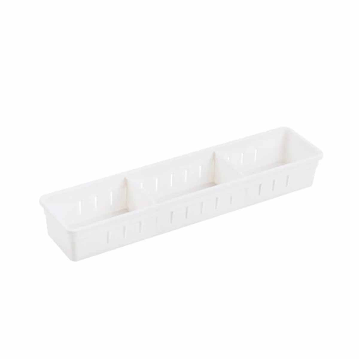 CONTENEDOR BLANCO CON DIVISIONES 34.6X8X5CM AJUSTABLE PARA ALMACENAR Y+LIGAS REGALO - 5