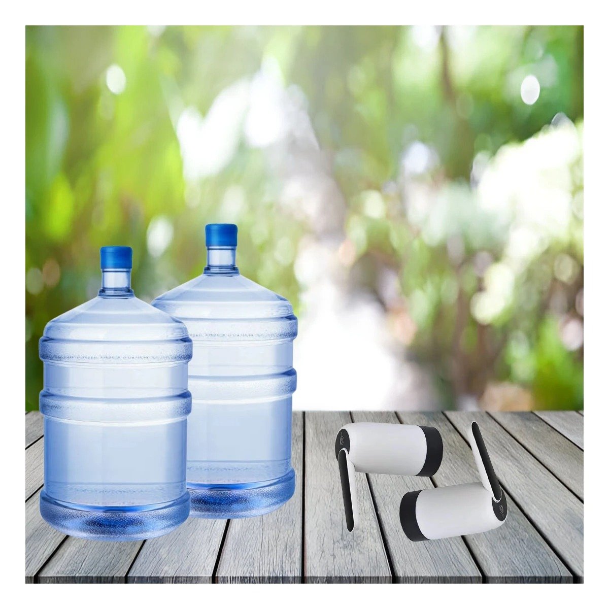 PACK6 DOSIFICADOR ELECTRICO DE AGUA RECARGABLE BLANCO PARA COCINA Y HOGAR Y+REGALO STICKER - 5
