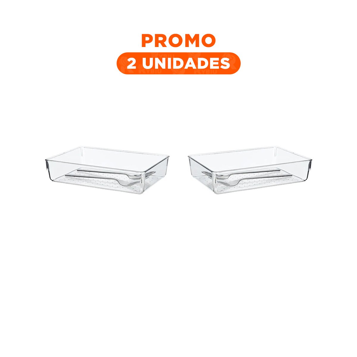 PACK2 SOPORTE ACRILICO TRANSPARENTE RECTANGULAR PARA COCINA Y CASA VERSATIL Y+REGALO STICKER - 1