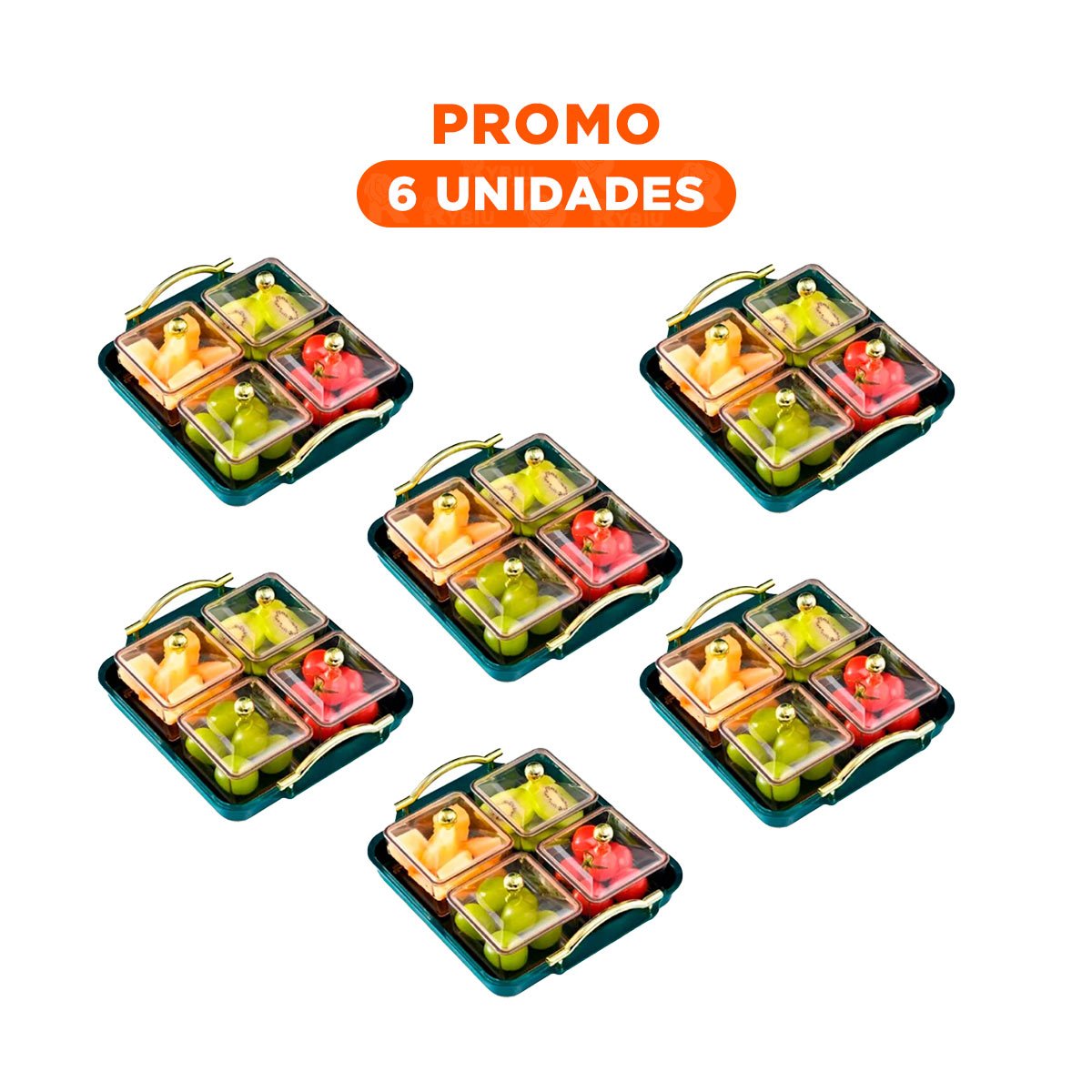 PACK6 JUEGO DE 4 ORGANIZADORES VERDE BANDEJA CON DISENO FINO PARA GUARDAR Y+REGALO STICKER - 1