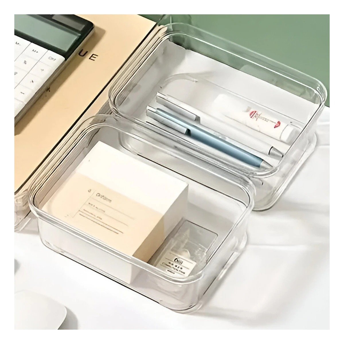 PACK2 SOPORTE ACRILICO TRANSPARENTE RECTANGULAR PARA ESCRITORIO VERSATIL Y+REGALO STICKER - 5