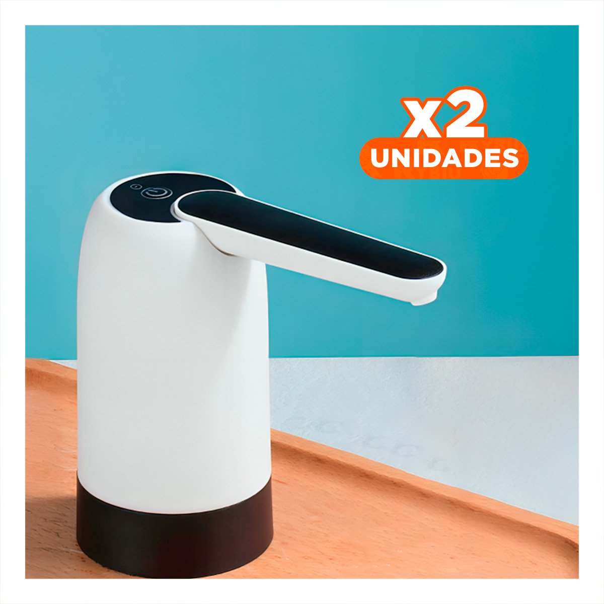 PACK2 SURTIDOR AUTOMATICO DE AGUA ELECTRICO RECARGABLE BLANCO PARA USO DIARIO Y+PAPEL REGALO - 1