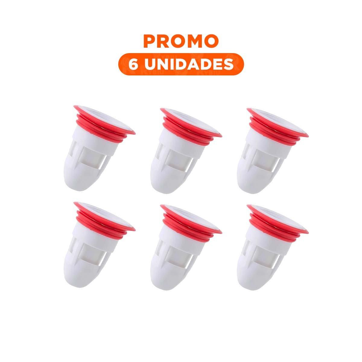 PACK6 VALVULA DE DRENAJE BLANCO CON SISTEMA ANTI OLORES PARA ZONA HUMEDA Y+REGALO STICKER - 1