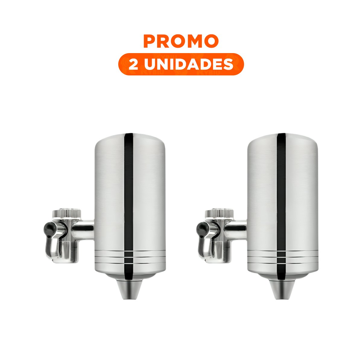 PACK2 SISTEMA COMPACTO DE PURIFICACION DE AGUA EN ACERO PLATEADO Y+REGALO STICKER - 1
