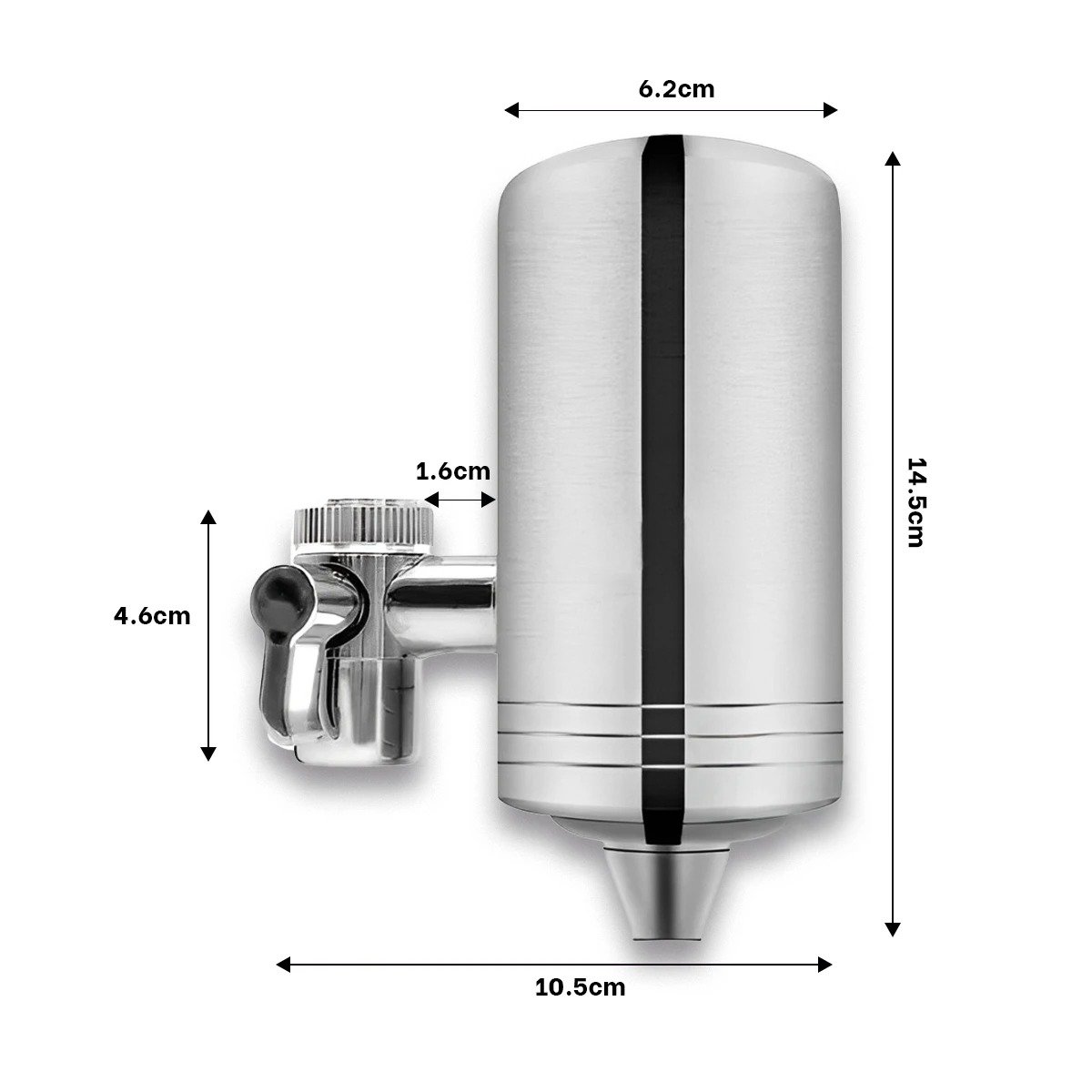 PACK2 SISTEMA MODERNO DE AGUA PURIFICADA EN ACERO PLATEADO PARA HOGAR Y+PAPEL REGALO - 4