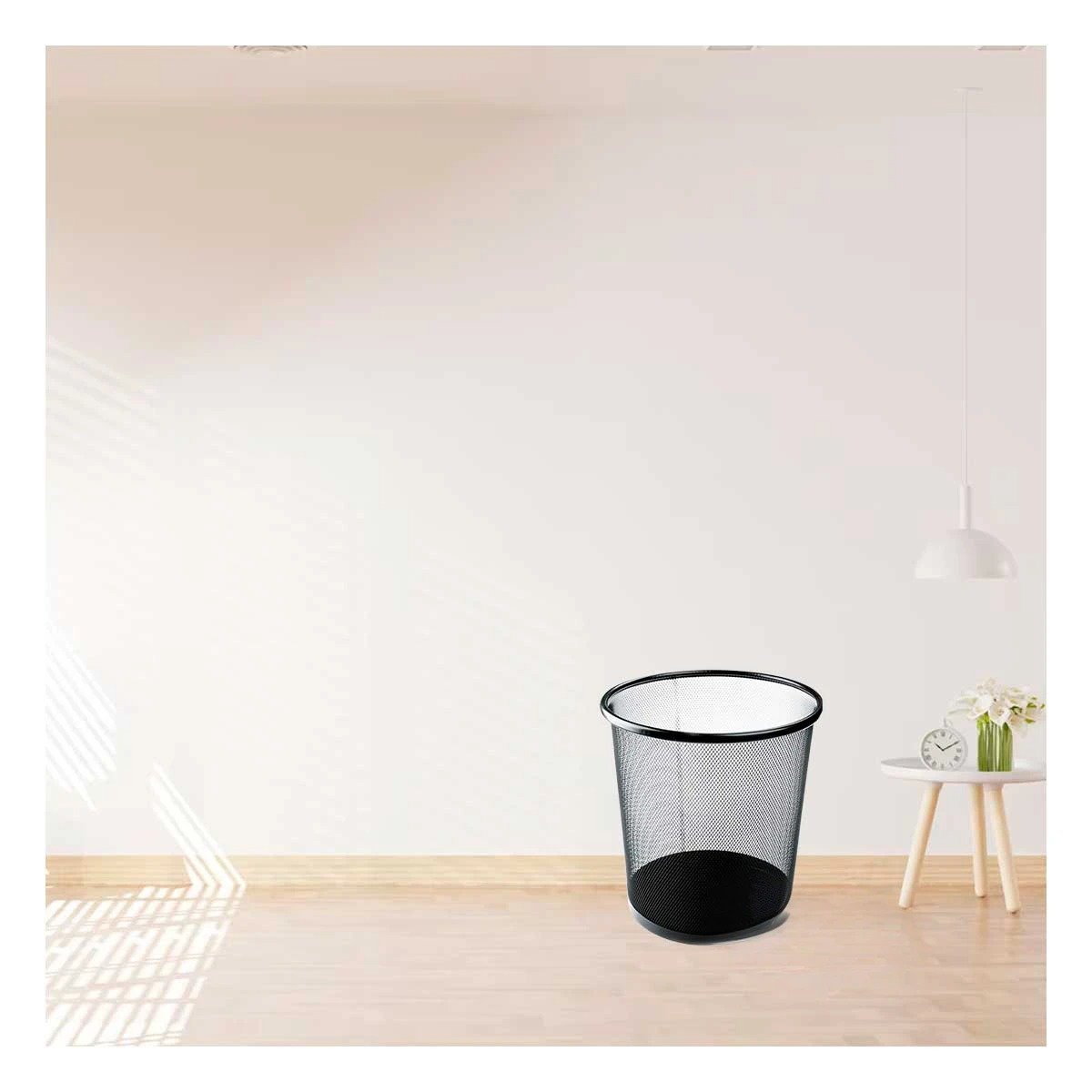 PACK4 CONTENEDOR DE BASURA CIRCULAR NEGRO RESISTENTE Y PRACTICO PARA HOGAR Y+REGALO STICKER - 3